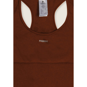 Tuta jumpsuit seamless con schiena scoperta e cuciture shaping