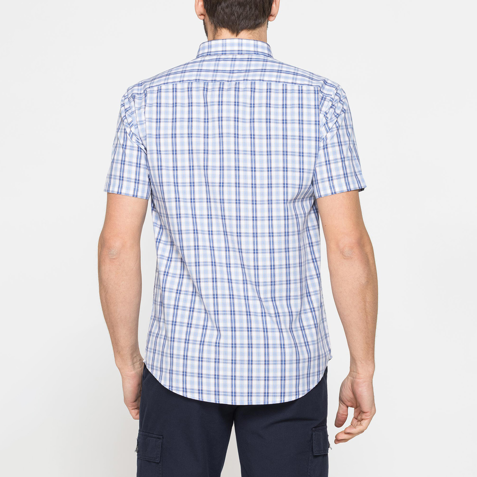 CAMICIA A MANICA CORTA IN COTONE CON FANTASIA