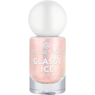 Glassy Ice - Mini Vernis à ongles rose pâle irisé