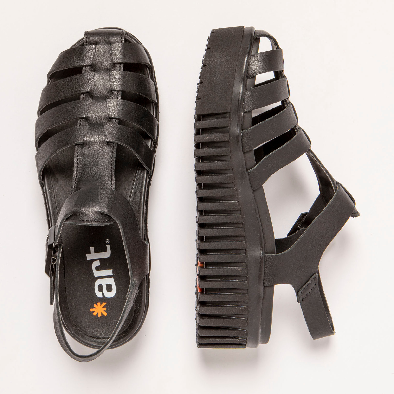 Sandalia de cuña 1575 NAPPA BLACK/BRIGHTON color Black