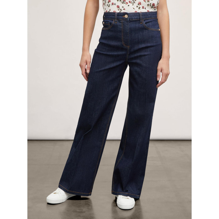 Motivi - Jeans wide leg modello Lila - Blu