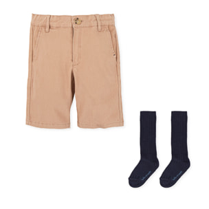 Bermuda y calcetines - Camel