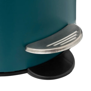Poubelle soft close 3L "Modern Color" bleu pétrole