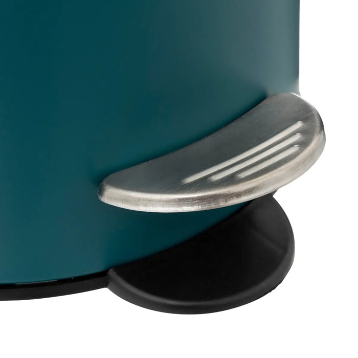 Poubelle soft close 3L "Modern Color" bleu pétrole