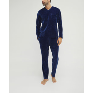 Pijama hombre terciopelo cuadritos