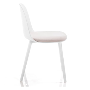 Tomasucci Lot de 4 Chaises JADE BLANCHE