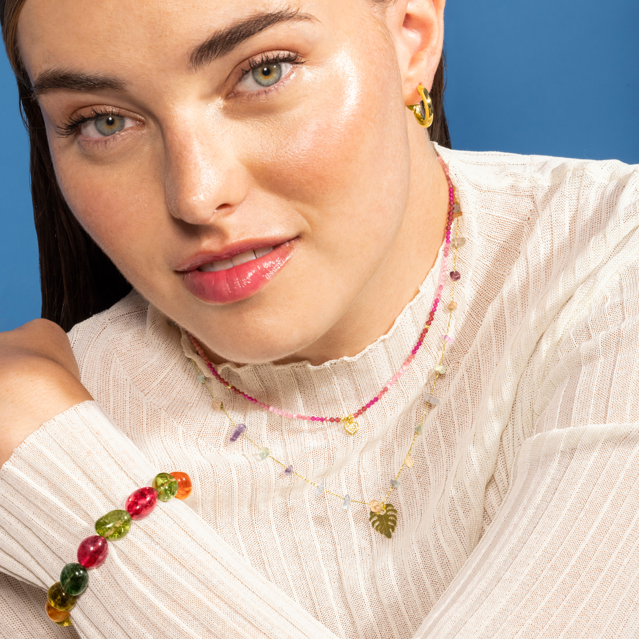 Pendientes de 12mm de diámetro acabado oro amarillo de 18K - Sinem