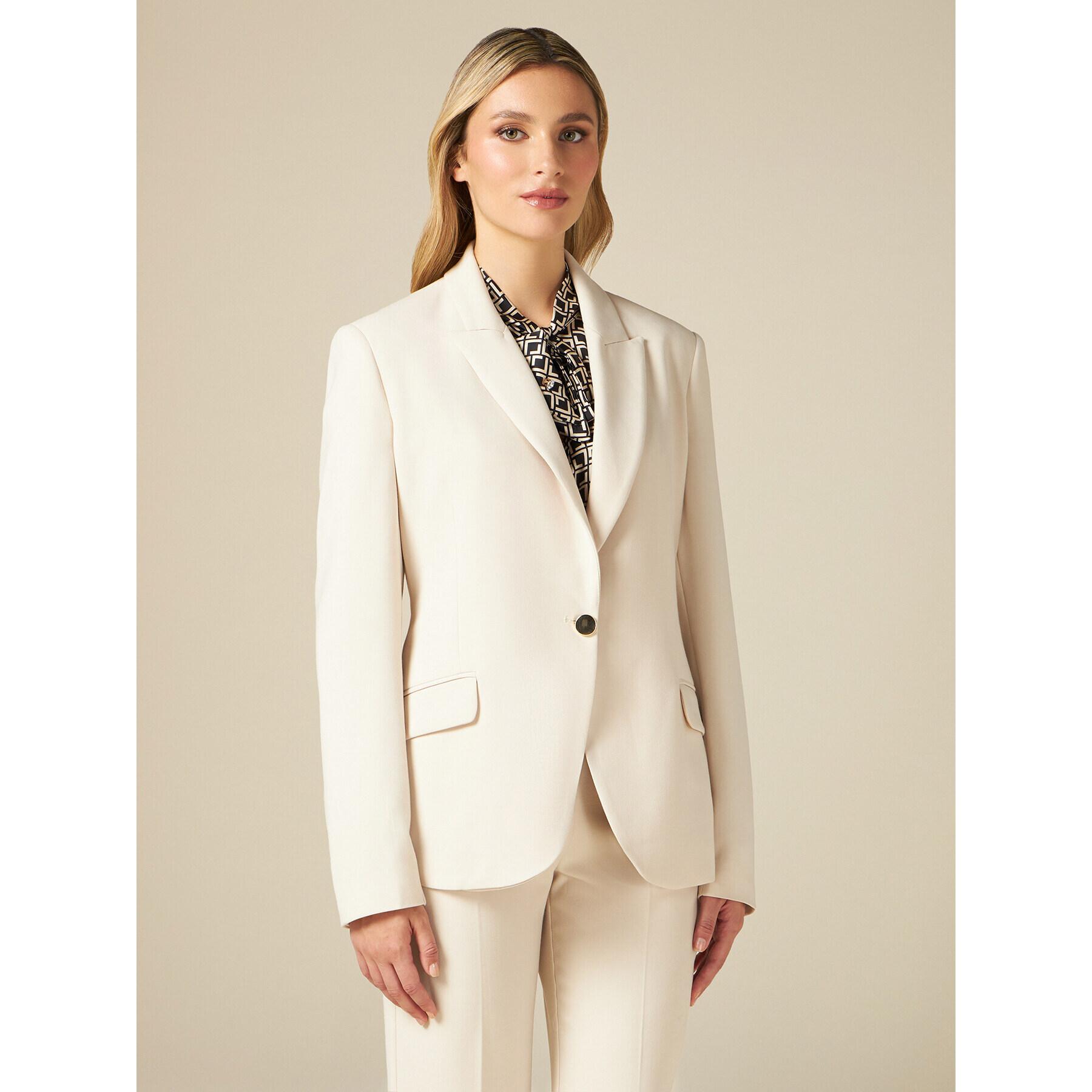 Oltre - Blazer con abotonadura simple - Beige