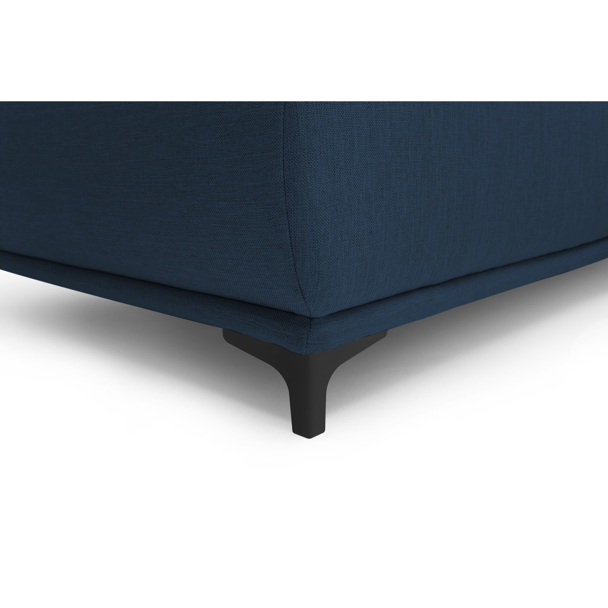 Arya - canapé d'angle convertible - avec coffre - 5 places - style contemporain - gauche - Bleu