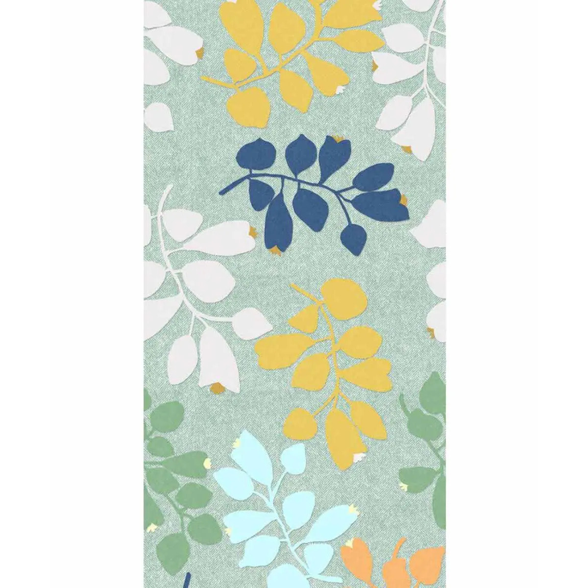 Passatoia tappeto cucina bagno ingresso multiuso, disegno foglie stile naturale