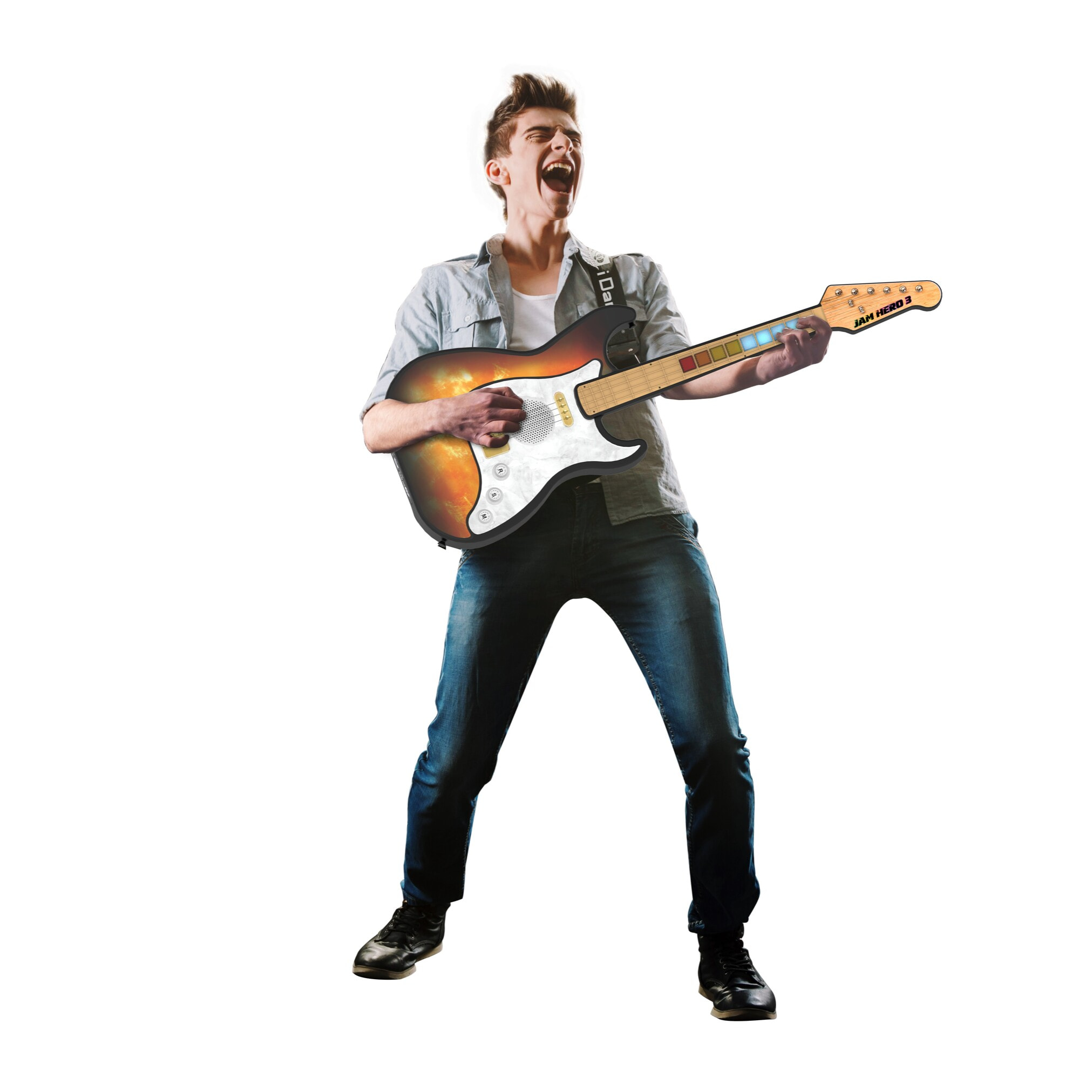GUITARRA ELECTRICA TAMAÑO REAL JAM HERO 3 IDANCE