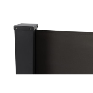 Paravent rétractable 400x200cm gris anthracite