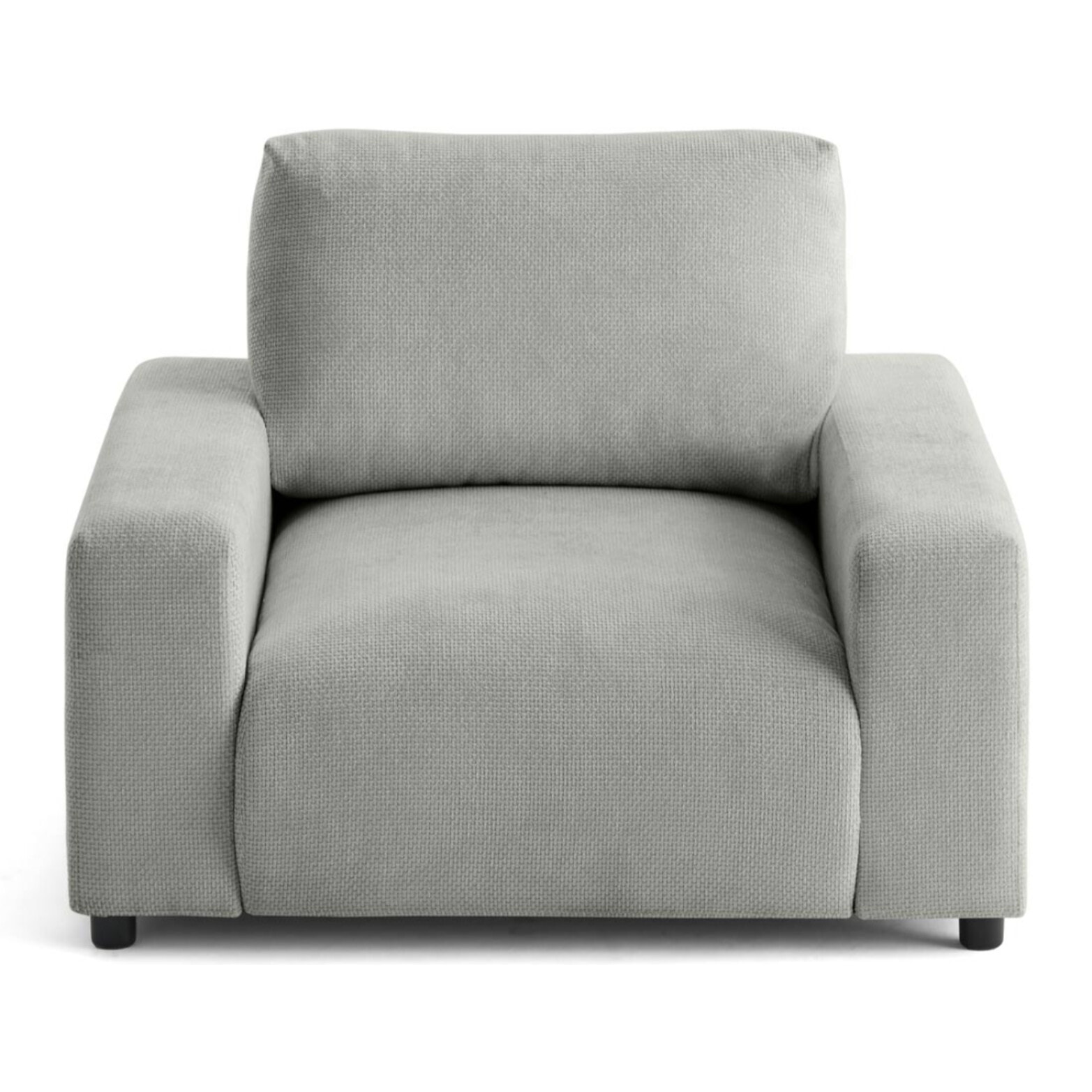 Pivoine - fauteuil en velours texturé - Gris