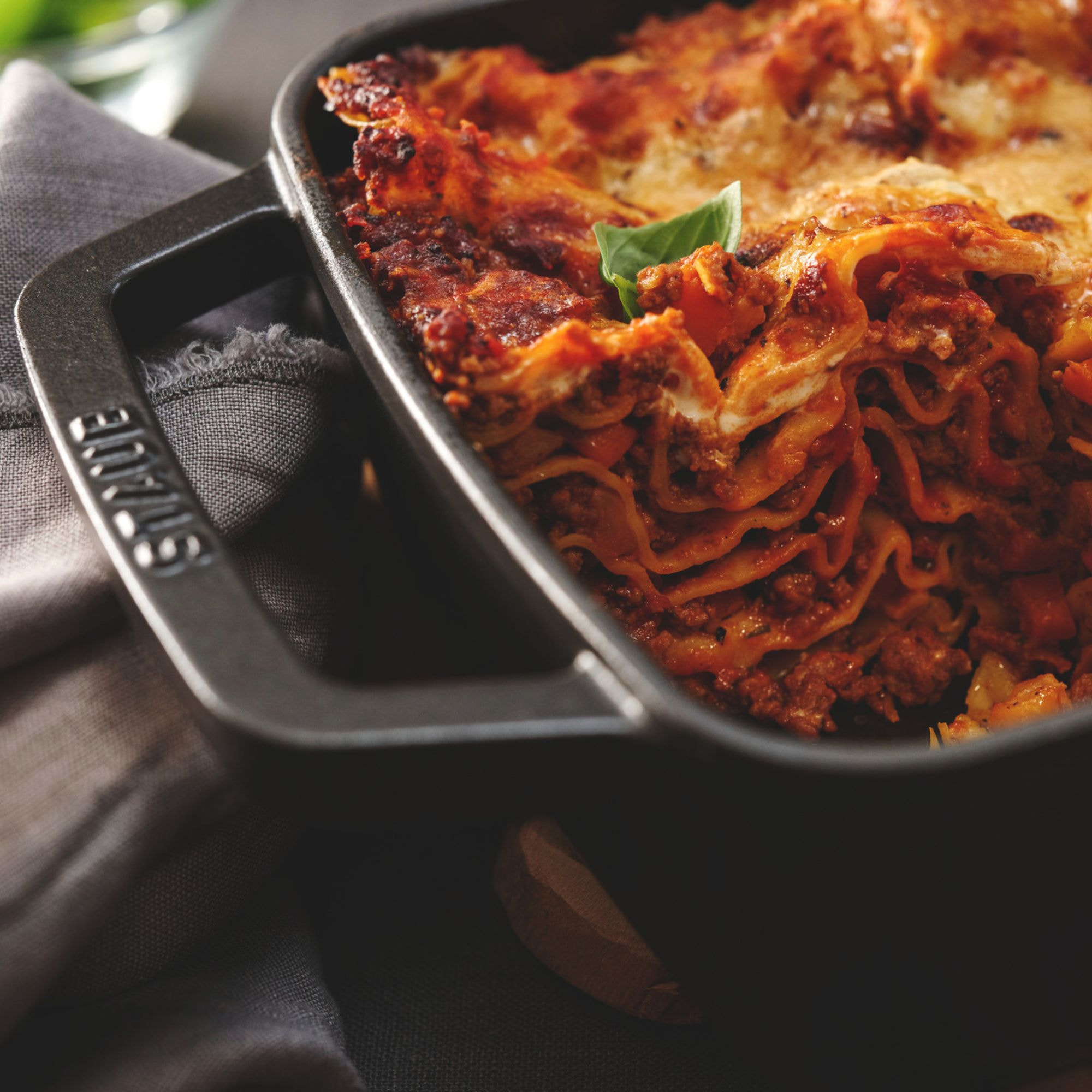 Plat à four rectangulaire, 30 x 20 cm, Noir mat