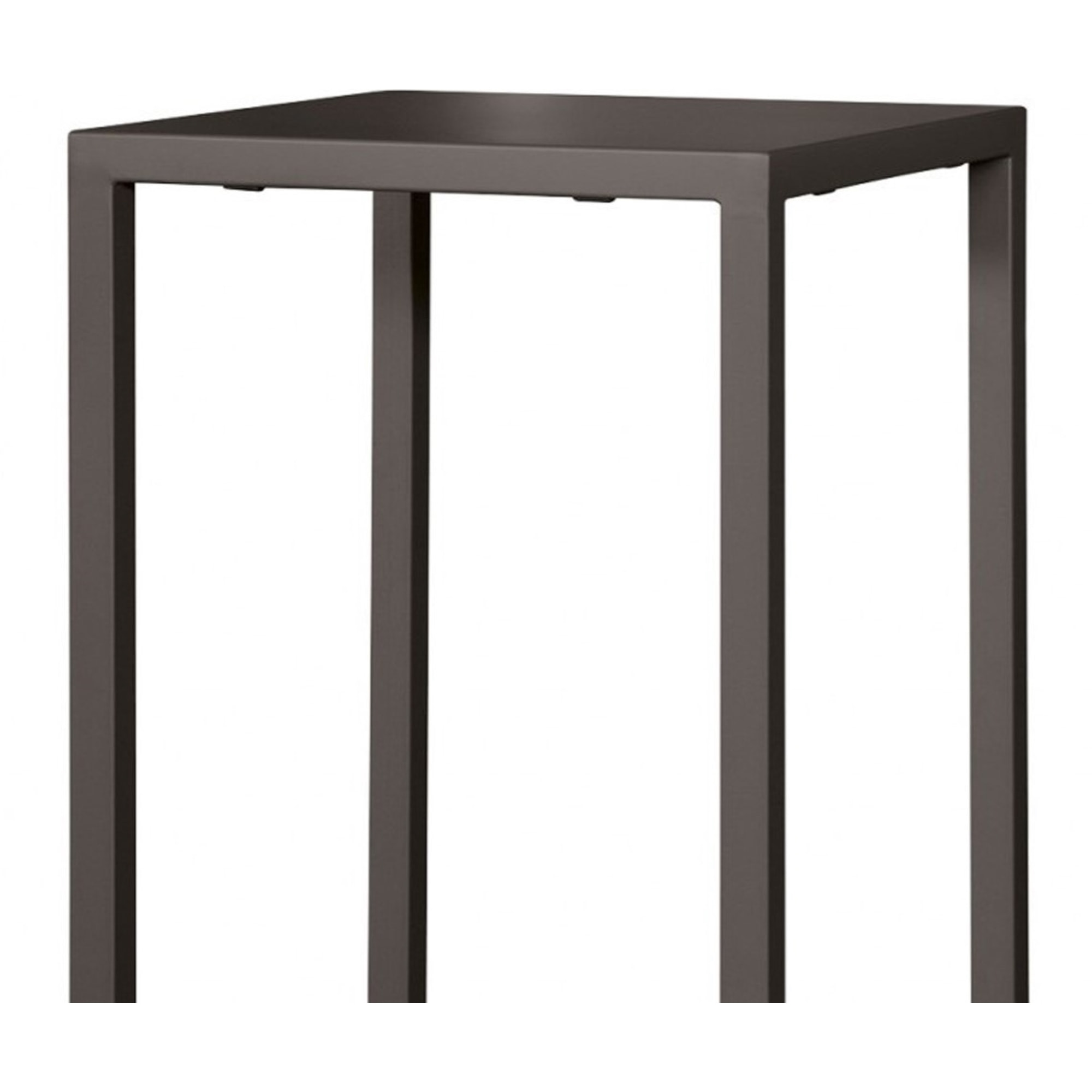 Tavolo alto BASILEA in metallo antracite 70x70 cm, impilabile