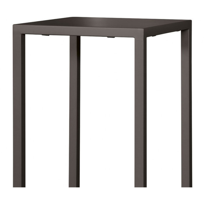 Tavolo alto BASILEA in metallo antracite 70x70 cm, impilabile