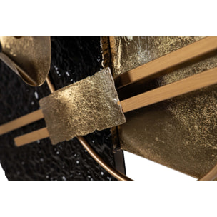 Adorno Pared Metal Dorado Negro 83x8x53 Cm
