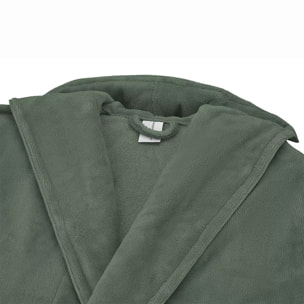 Peignoir coton mélangé 300 g/m² uni vert Teddy kaki