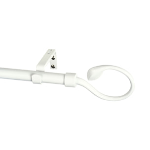 Tringle à rideau ø19mm Lierre Blanc 160-300cm
