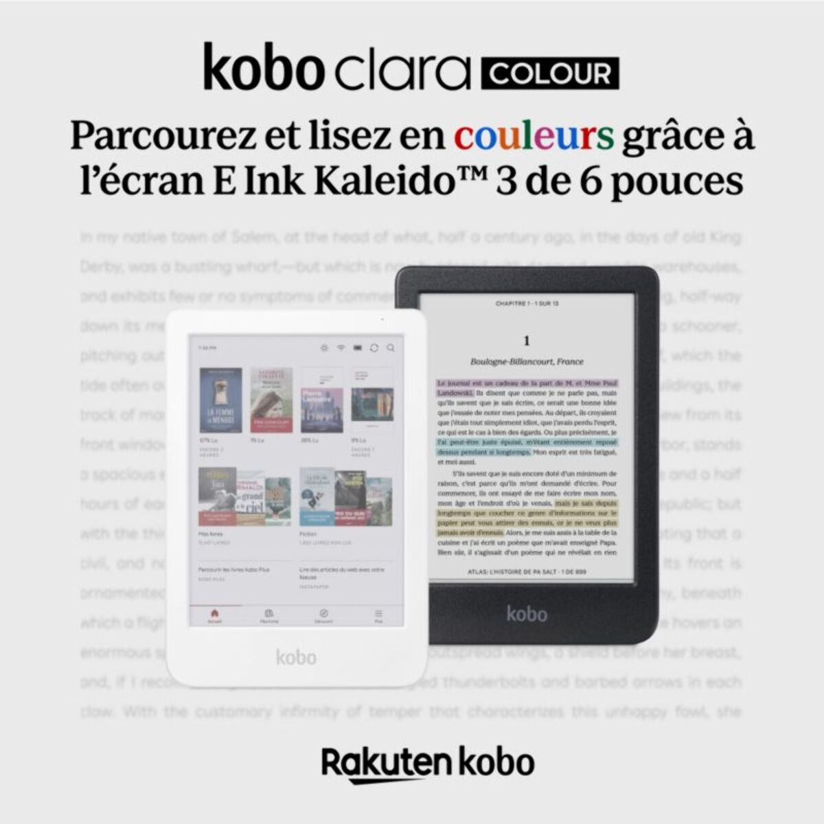 Liseuse eBook KOBO Clara Colour Blanche