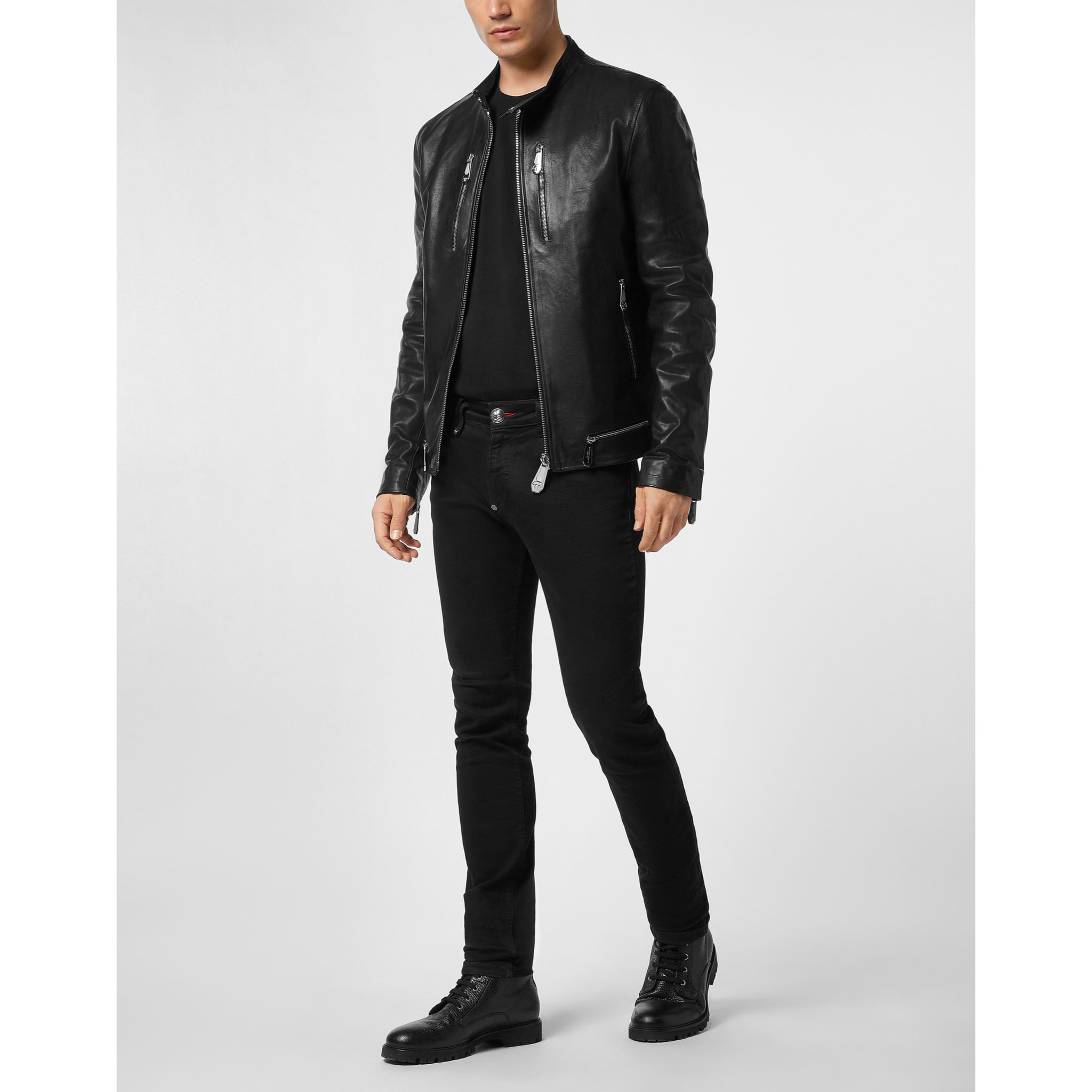 PHILIPP PLEIN Chaqueta Moto de cuero