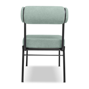 Jeju - Set di 2 sedie di design in metallo e velluto a coste