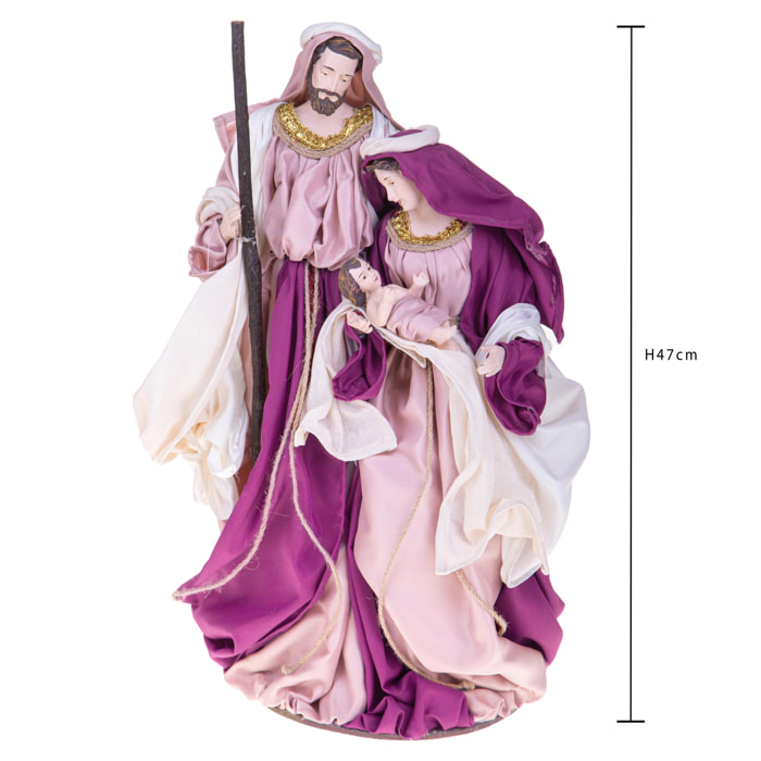 NativitÃ Su Base. Altezza 47 Cm - Pezzi 1 - 23,5X46,99X17,78cm - Colore: Rosa - Bianchi Dino - Articoli Natalizi