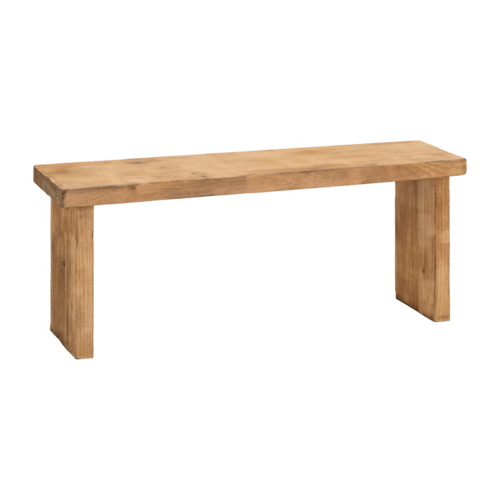 Banc rustique en bois massif de 109x45cm Hauteur: 45 Longueur: 109 Largeur: 29