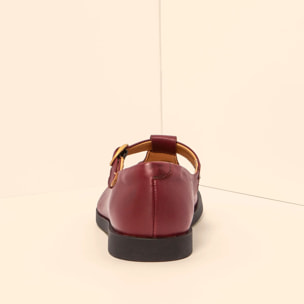 Zapatos N5873 SOFT NAPPA BURDEOS/ ARENISCA color Burdeos