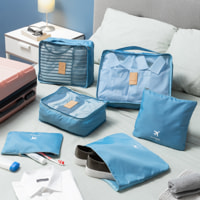 Set di 6 Borse Organizzatrici per Valigie Luggan - Blu - Poliestere