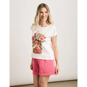 Camiseta Manga Corta Off White - Frilor