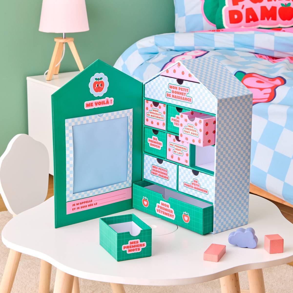 Coffret souvenir Chacha 20,5x30,5cm 10 tiroirs