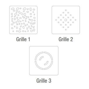 KINEDO Receveur extra-plat découpable Kinemoon 90 x 90 noir grille 1