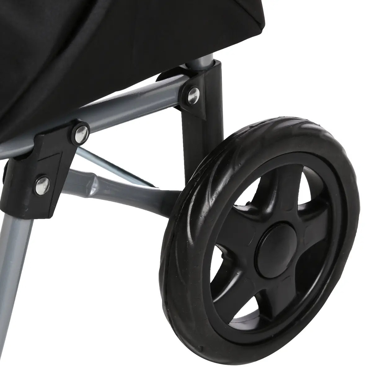 Chariot de courses 2 roues noir