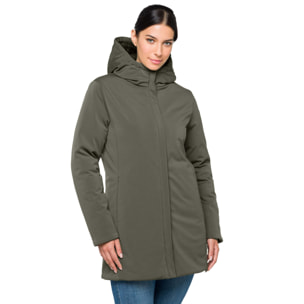Parka JAQUELINE imbottito impermeabile verde