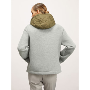 Motivi - Chaquetón de scuba con capucha desmontable - Gris