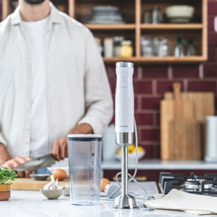 Mixeur plongeant, DC Motor, Blanc argenté