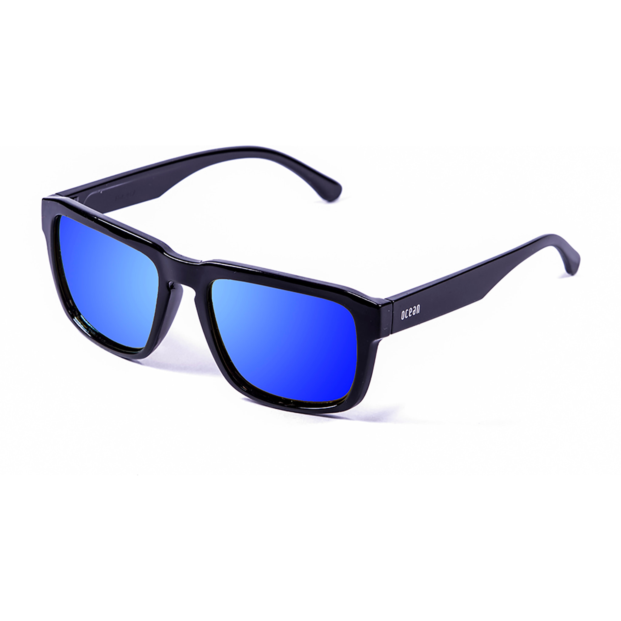 Gafas de sol OCEAN BIDART - Negro brillante / Revo azul