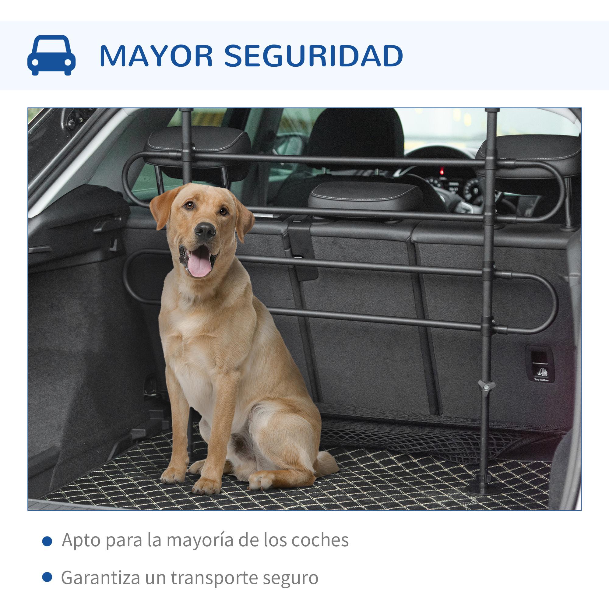 Separador de Coche para Perros Ajustable en Ancho y Altura Acero 87-135x60-105cm