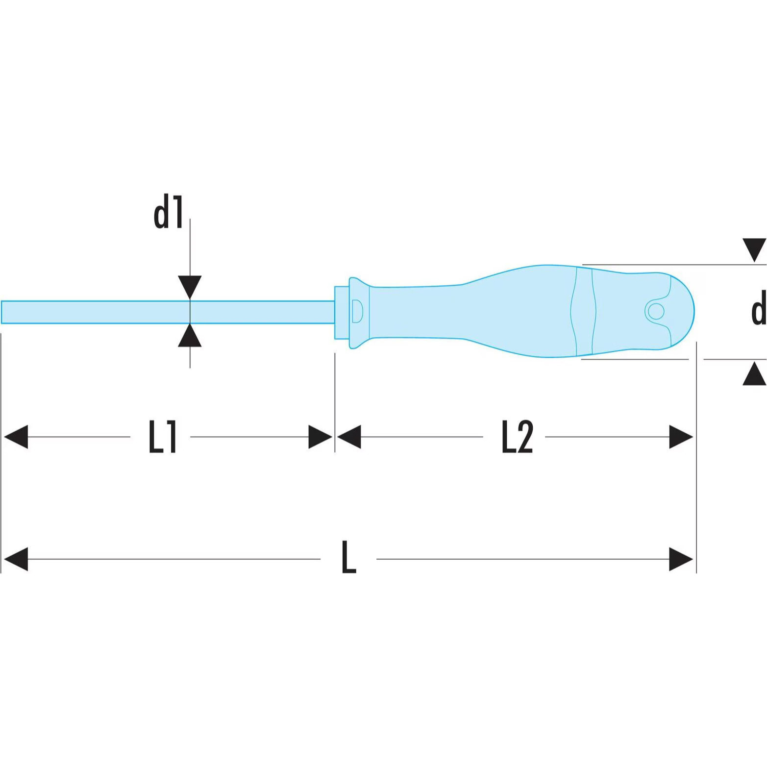 Tournevis Protwist pour vis à fente - lame fraisée - 5.5x125 - FACOM - AT5.5x125