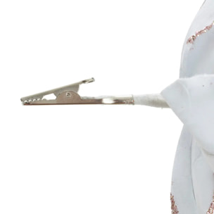 Décoration de sapin fleur magnolia blanc 16cm