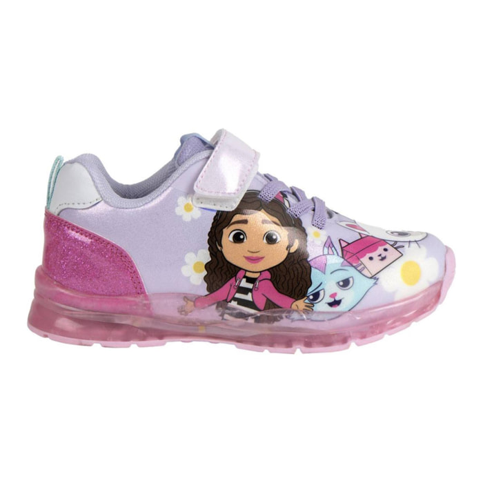 Zapatilla deportiva infantil suela ligera con luces "Gabby´s Dollhouse"