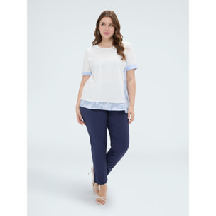 Fiorella Rubino - Pantalones Balloon de algodón ligero - Azul