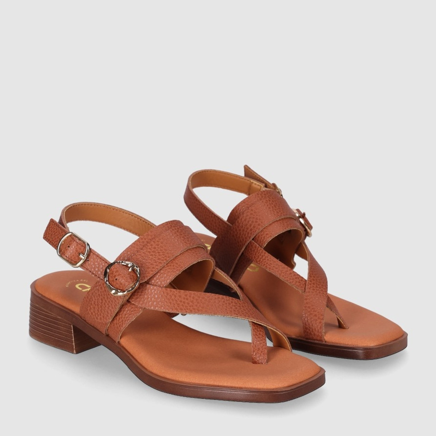 Sandalias de Serraje - Cuero - Tacón: 4 cm