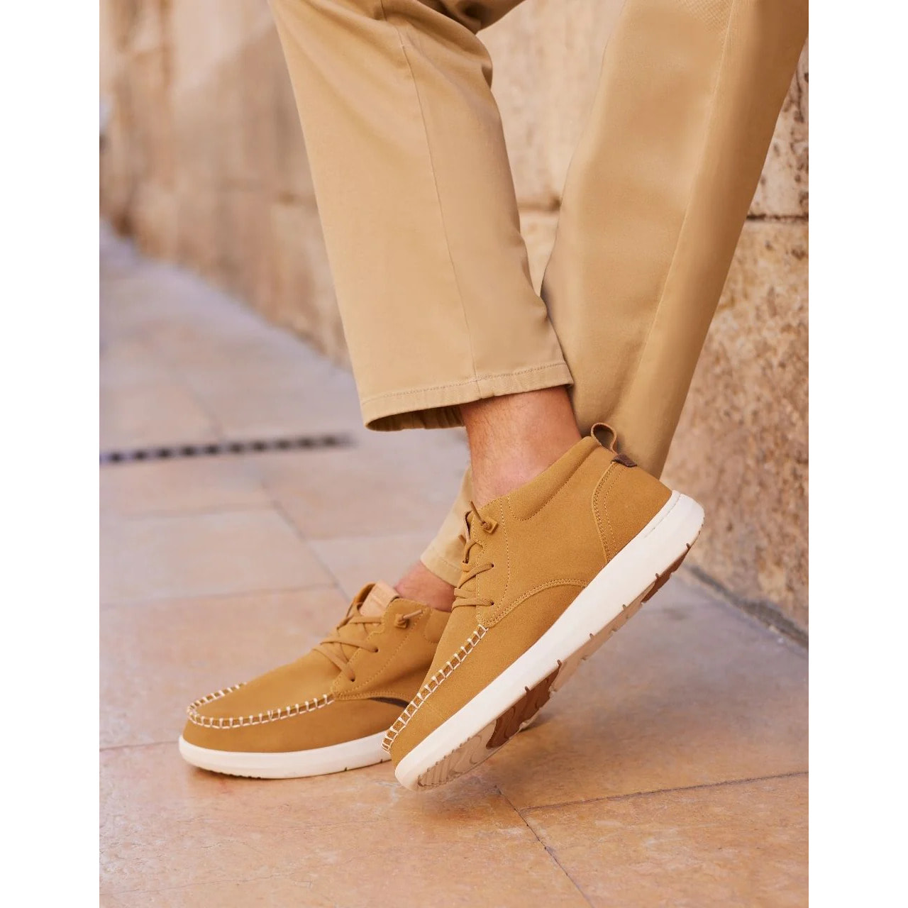 Botín Casual Camel de Serraje - Timber