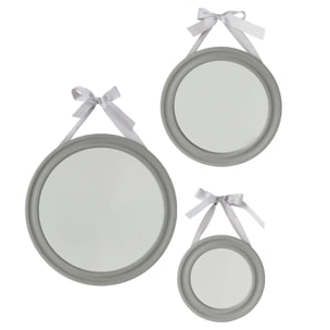 Set de 3 miroirs ronds "Ruban"