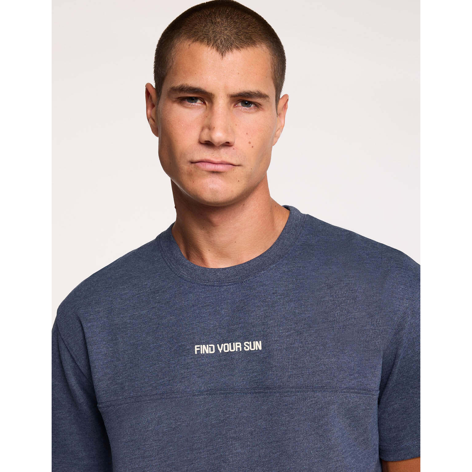 Camiseta Manga Corta Jaspeada Azul Marino - Bondi