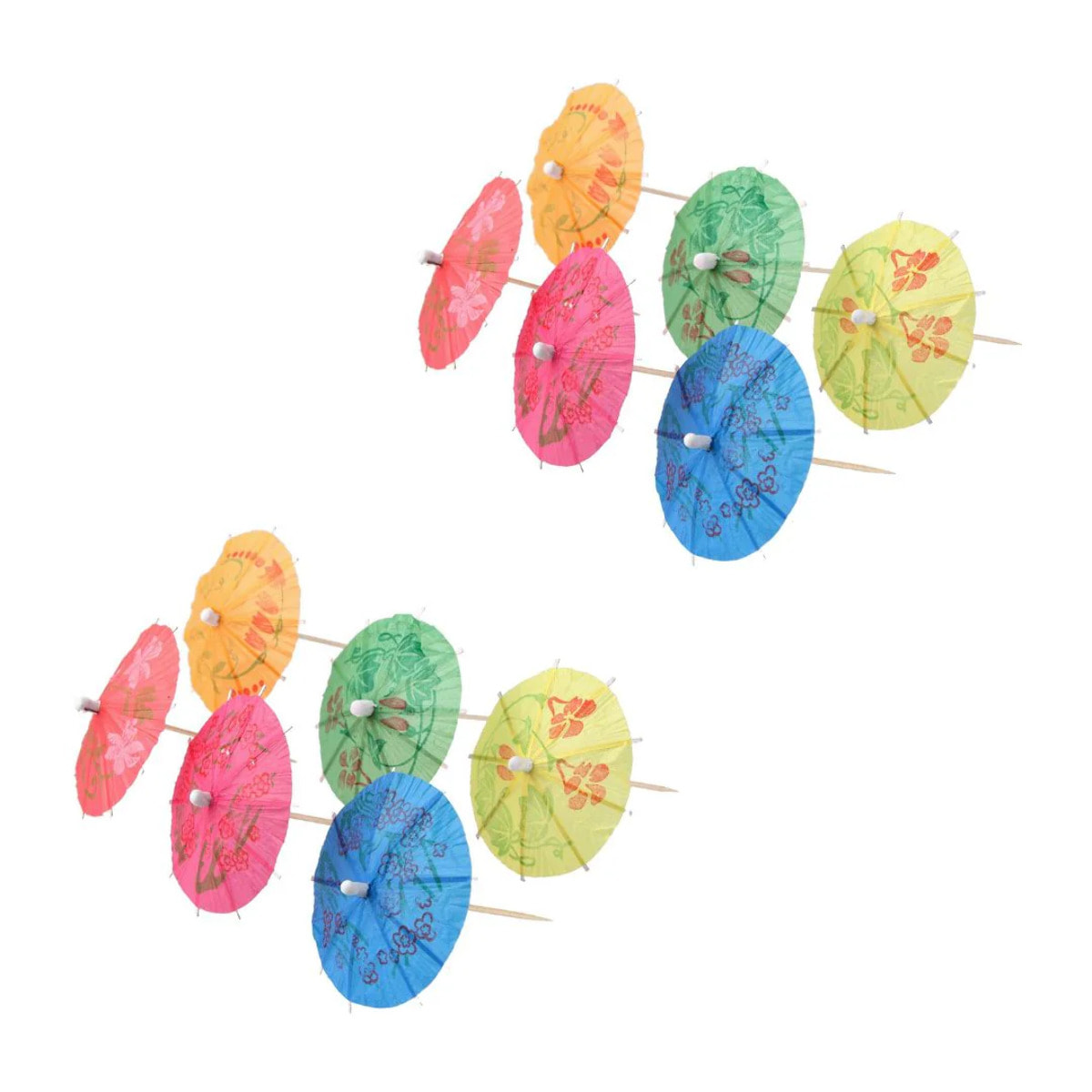 2 Lots de 20 mini parasols pour cocktail Fackelmann