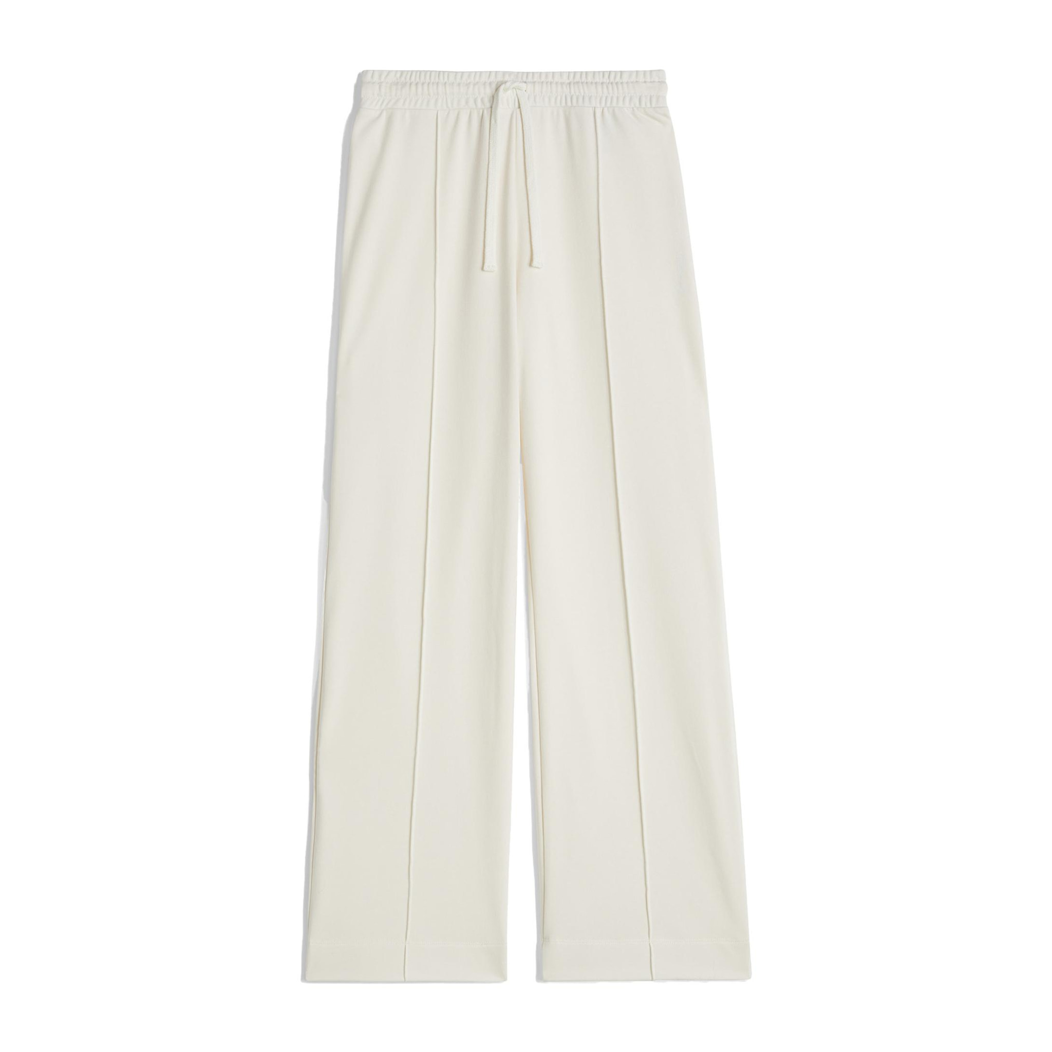 Pantaloni ampi in french terry decorati da piping centrale