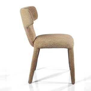 Lot de 2 chaises de salle à manger Tomasucci HERD, en tissu, sable, 60 × 50 × 81 cm